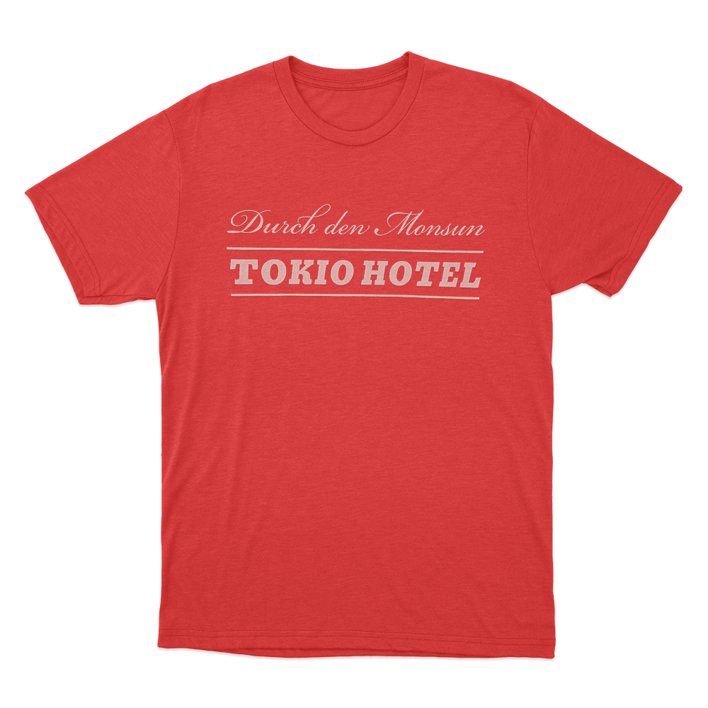 Durch Den Monsun Tokio Hotel Unisex T Shirt Red Durch Den Monsun Tokio Hotel Unisex T Shirt Red