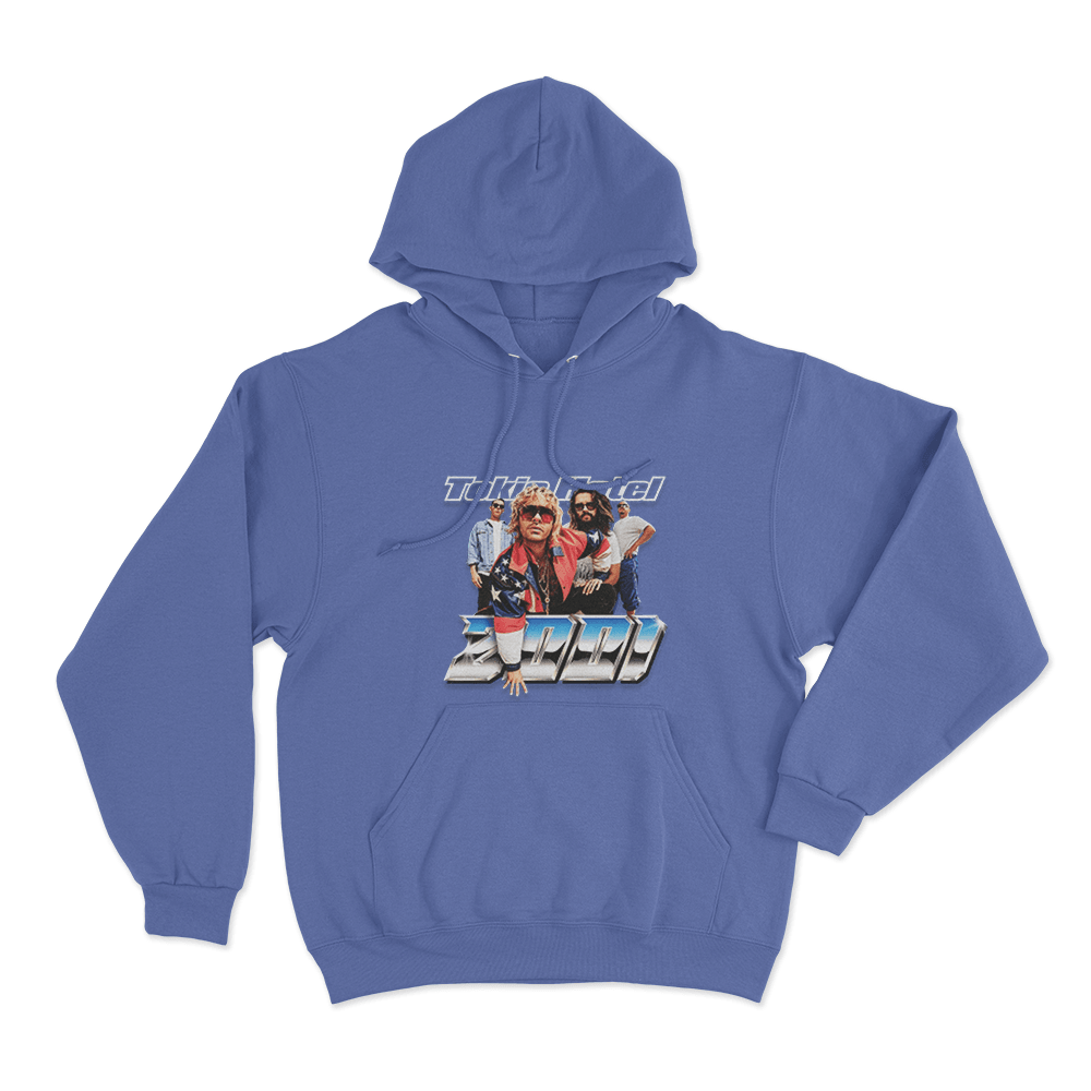 Tokio Hotel 2001 Retro Band Poster Unisex Hoodie Blue Tokio Hotel 2001 Retro Band Poster Unisex Hoodie Blue