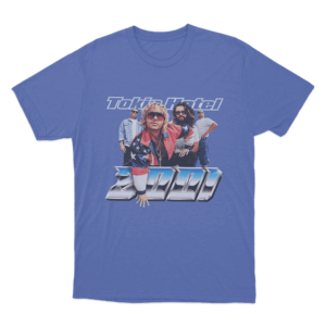 Tokio Hotel 2001 Retro Band Poster Unisex T Shirt Blue
