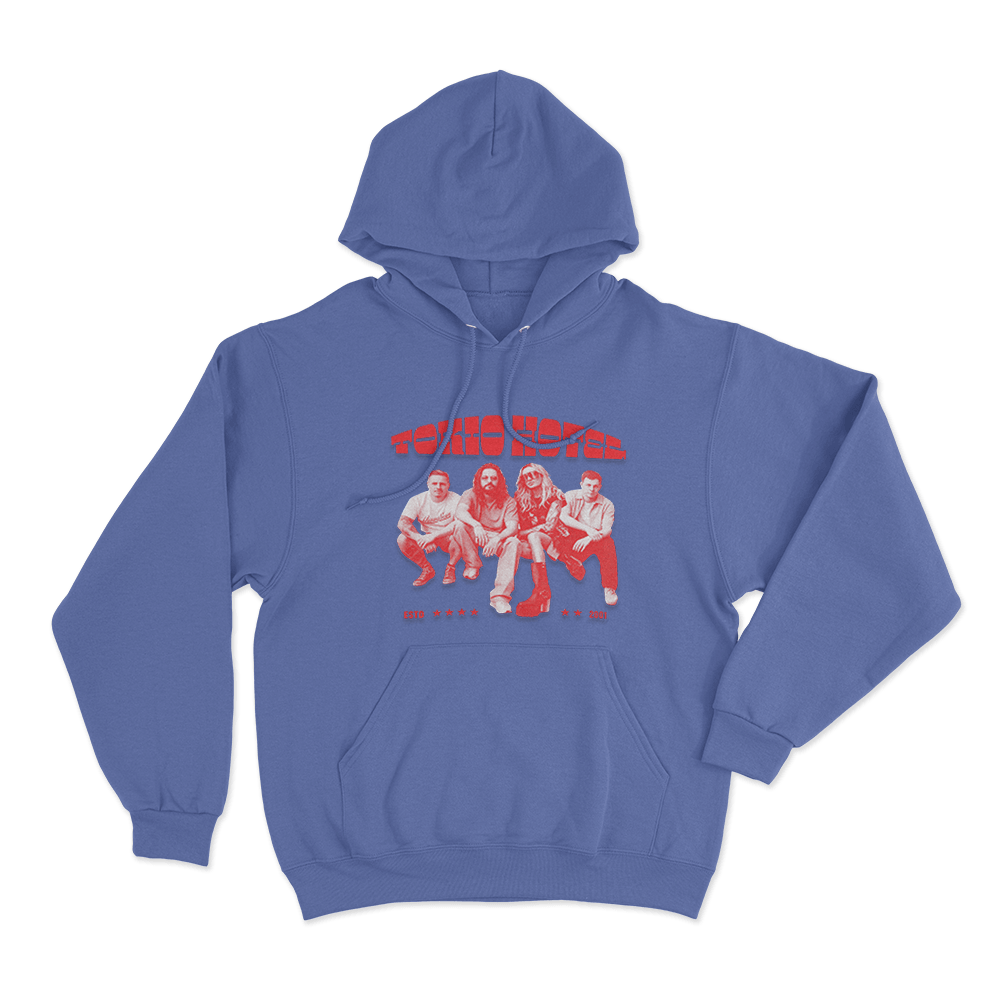 Tokio Hotel Contrast Unisex Hoodie Blue Tokio Hotel Contrast Unisex Hoodie Blue