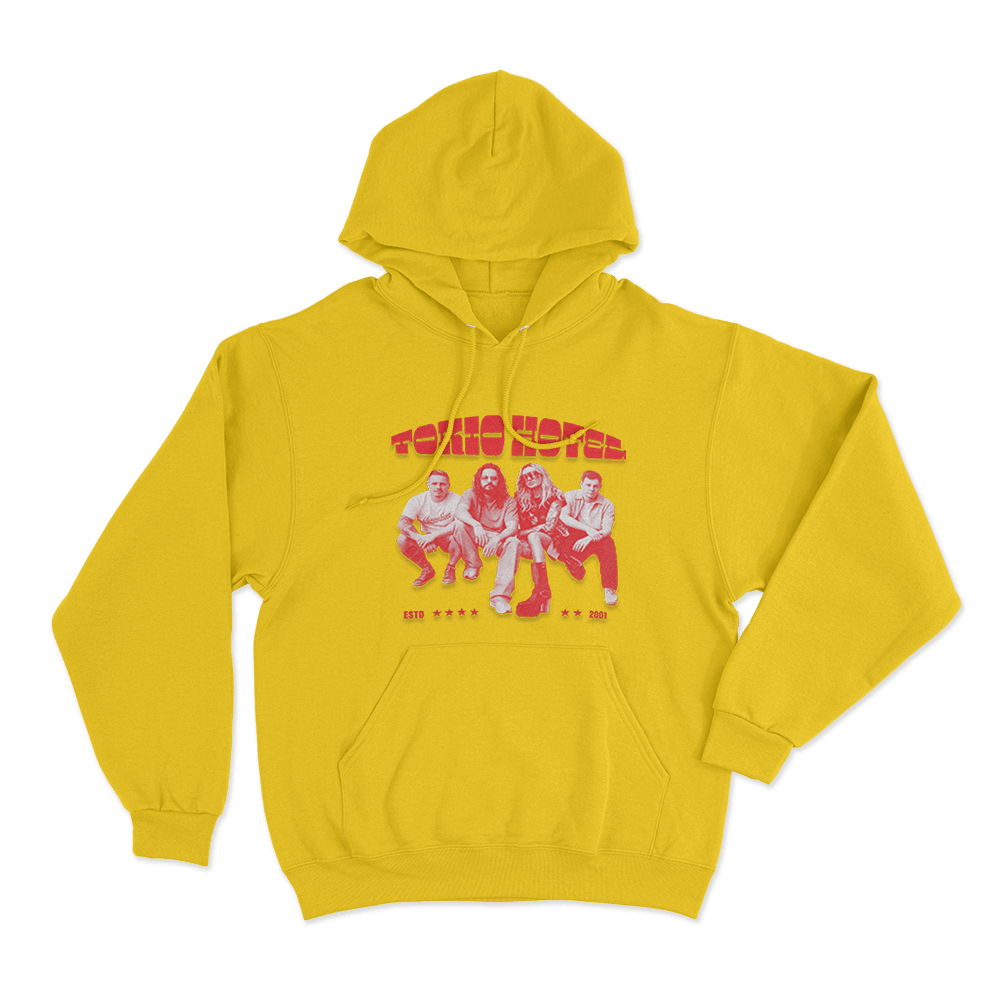 Tokio Hotel Contrast Unisex Hoodie Yellow Tokio Hotel Contrast Unisex Hoodie Yellow