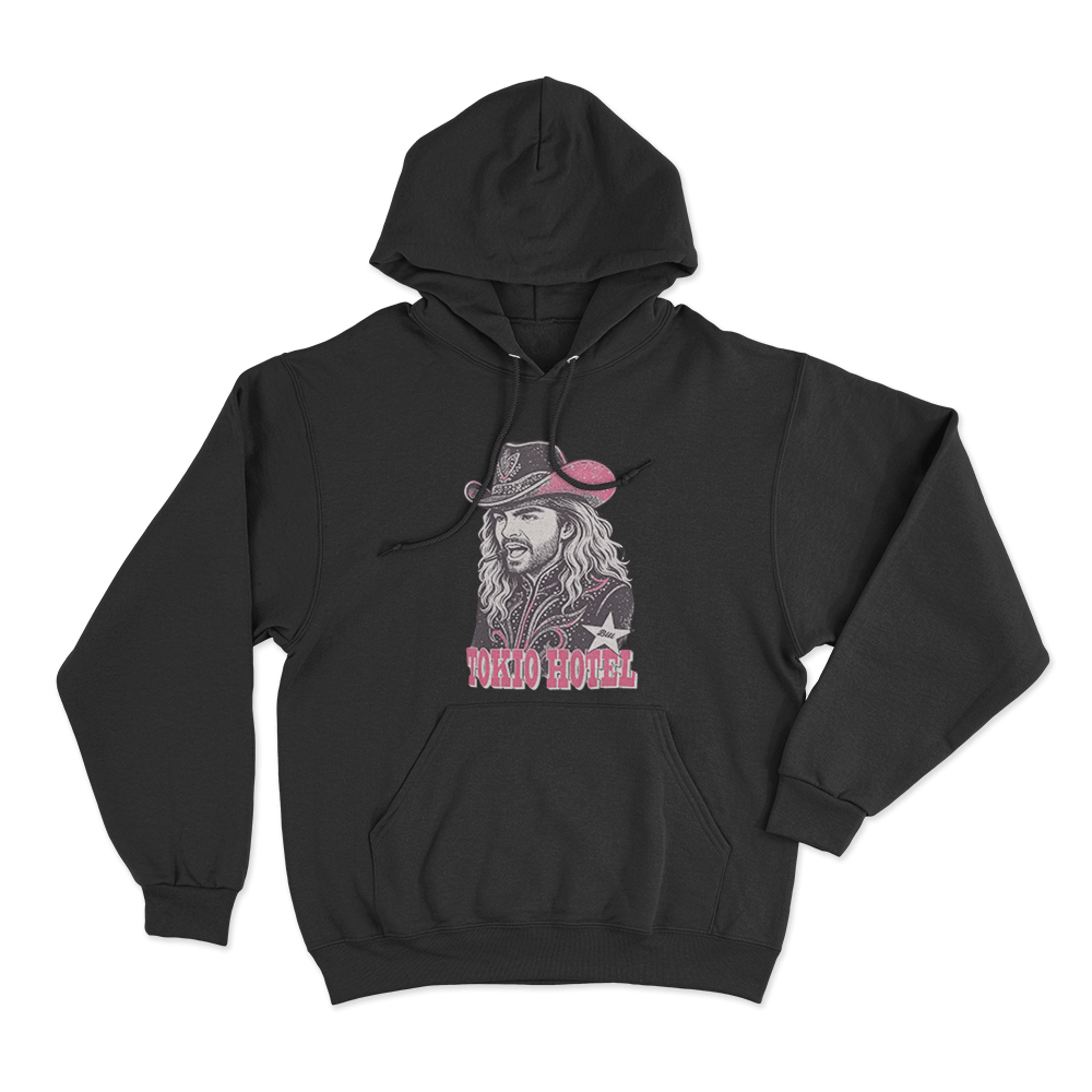 Western Bill Cowboy Portrait Unisex Hoodie Black Western Bill Cowboy Portrait Unisex Hoodie Black
