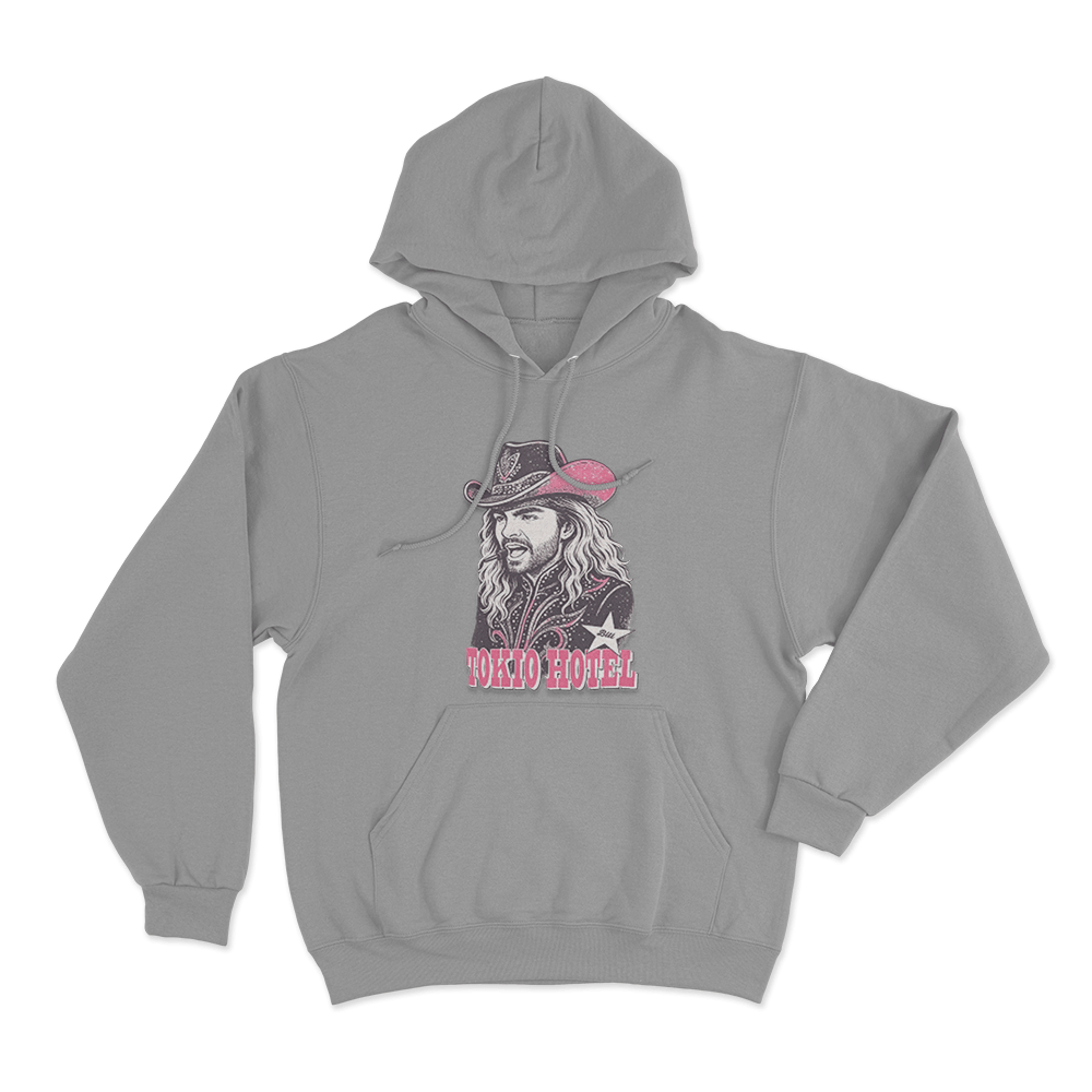 Western Bill Cowboy Portrait Unisex Hoodie Grey Western Bill Cowboy Portrait Unisex Hoodie Grey