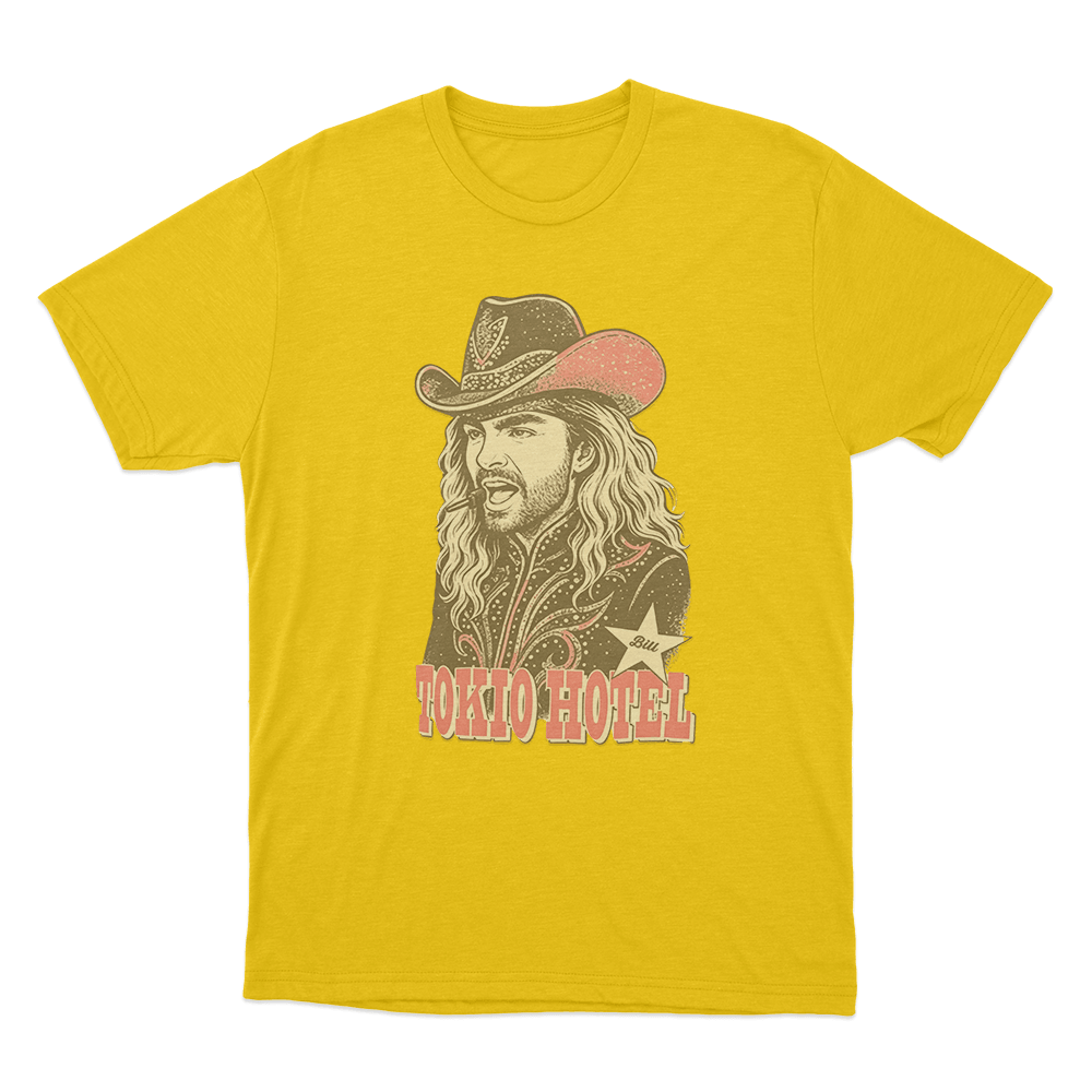 Western Bill Cowboy Portrait Unisex T Shirt Yellow Western Bill Cowboy Portrait Unisex T Shirt Yellow